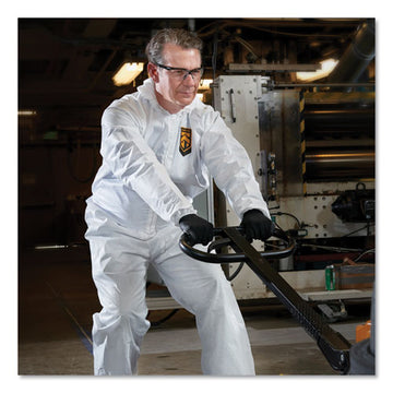 KleenGuard™ A30 Elastic Back And Cuff Hooded Coveralls, Medium, White, 25-carton freeshipping - TVN Wholesale